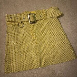 Day G yellow bling mini skirt-medium NWOT